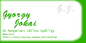 gyorgy jokai business card